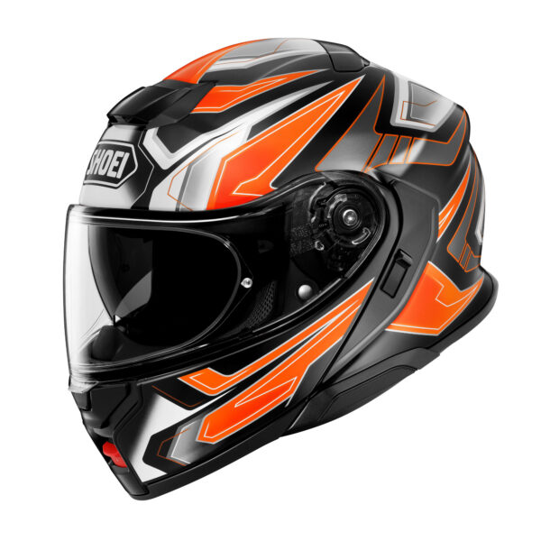 SHOEI Neotec 3 Anthem avattava kypärä TC-8, musta-valko-puna - Takuu 5 vuotta