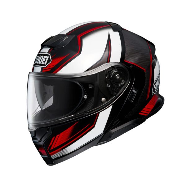 SHOEI Neotec 3 GRASP avattava kypärä TC-5, musta-valko-puna - Takuu 5 vuotta