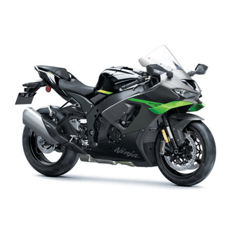 Kawasaki Ninja ZX-10R moottoripyörä, Metallic Matte Graphenesteel Gray / Metallic Spark Black / Lime Green (2026)