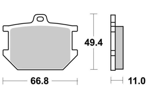 SBS Ceramic jarrupalat, eteen / taakse (Yamaha) - Image 2