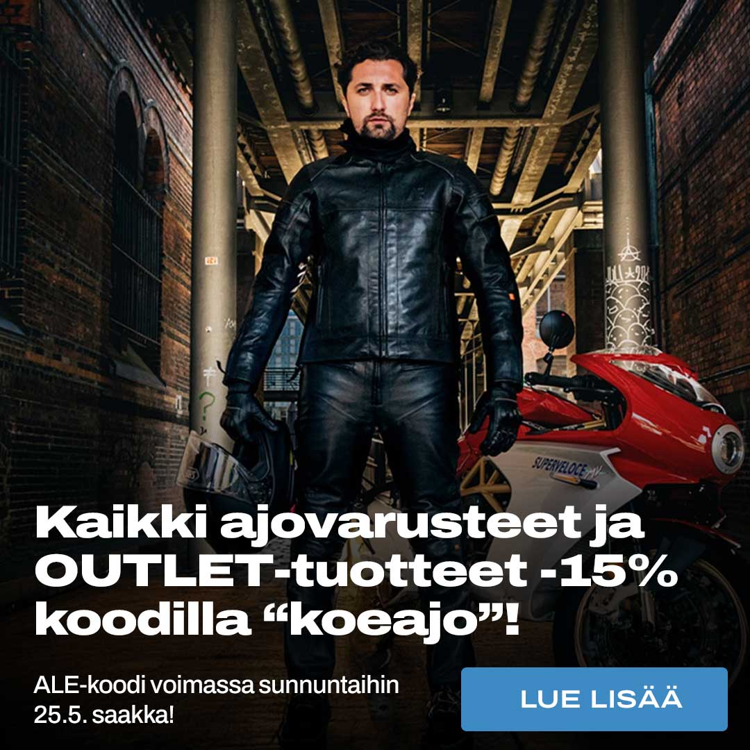 Koeajoviikolla -15% ALE ajovarusteista ja OUTLET-tuotteista
