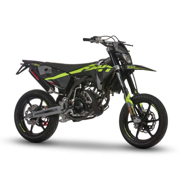 Fantic XM 50 Performance Motard mopo, Euro5+, musta-kelta (2025) - Image 4