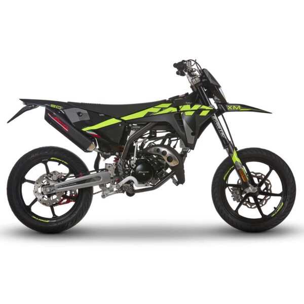 Fantic XM 50 Performance Motard mopo, Euro5+, musta-kelta (2025)