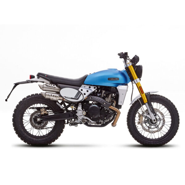 Fantic Caballero Scrambler 500 moottoripyörä, sininen – Klassinen tyyli, moderni voima - Image 3