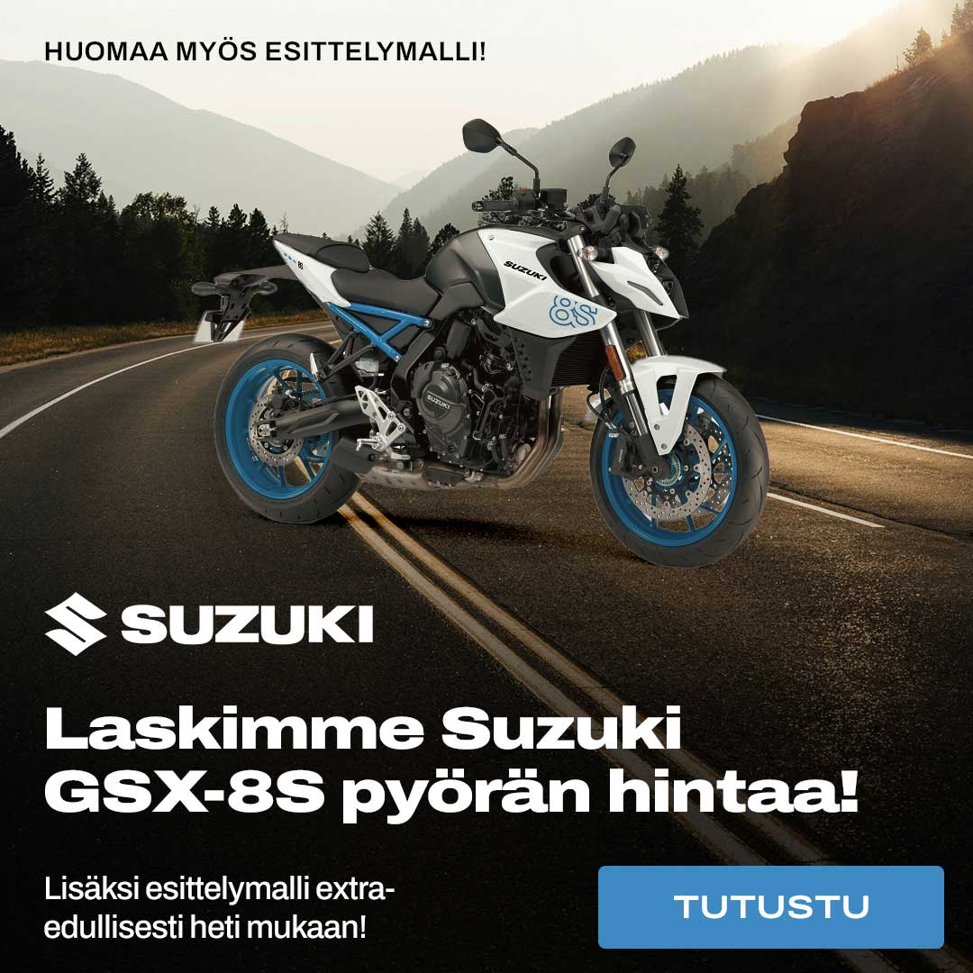Laskimme Suzuki GSX-8S moottoripyörän hintaa