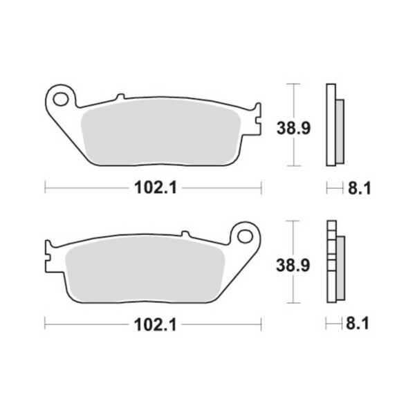 SBS jarrupalat Ceramic 627HF, etujarruille (Honda, Triumph, Kawasaki, Suzuki) - Image 2