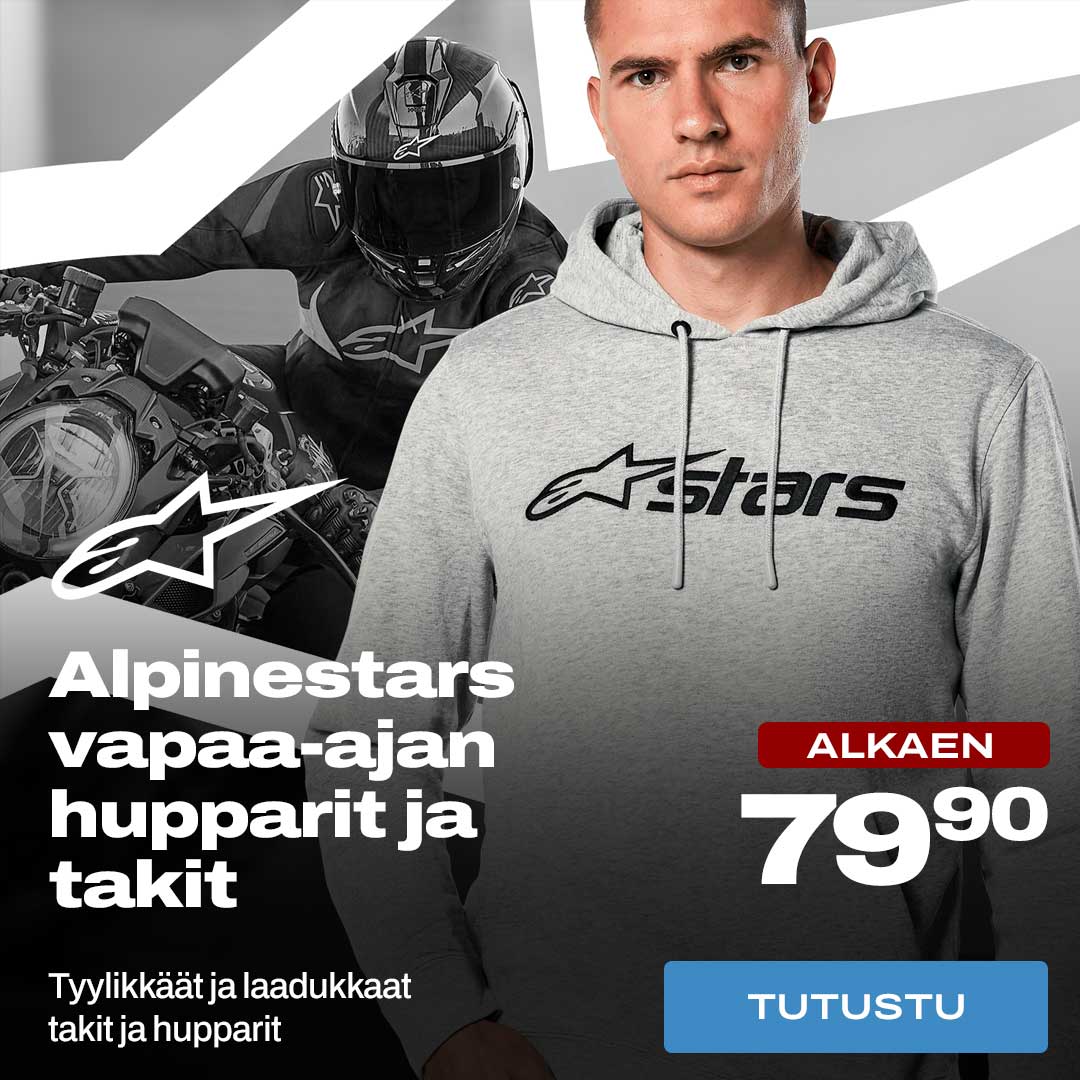 Alpinestars vapaa-ajan huppparit ja takit Motoboxista