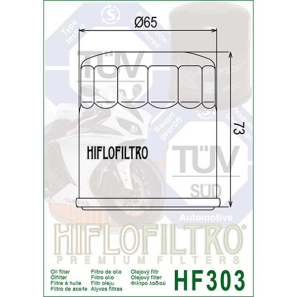 HiFlo öljynsuodatin HF303 (Polaris, Honda, Kawasaki, Yamaha) - Image 2