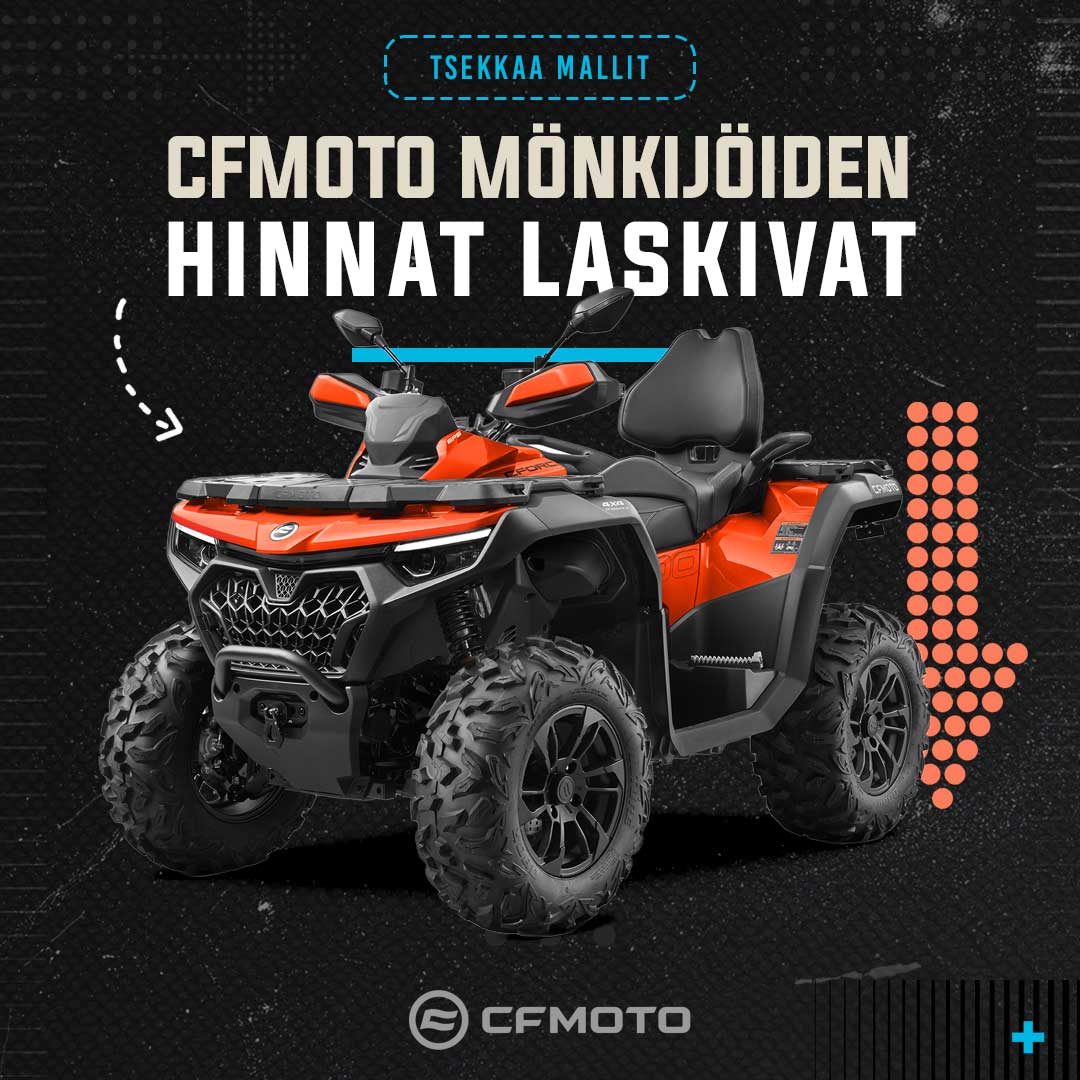 Useiden CFMOTOn mönkijöiden hinnat laskivat