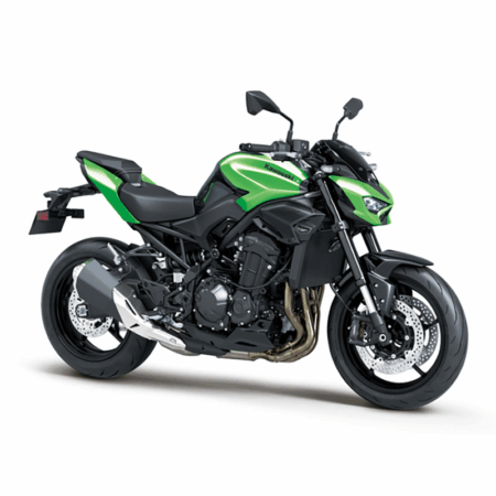 Kawasaki Z900 moottoripyörä - Candy Lime Green / Metallic Carbon Gray (2026)