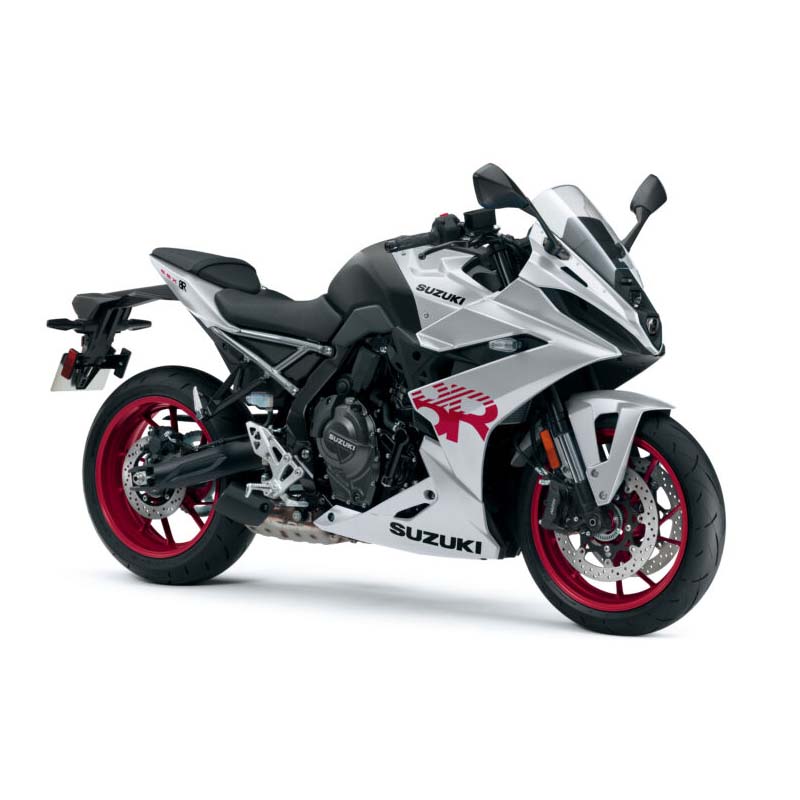 Suzuki GSX-8R moottoripyörä, valkoinen
