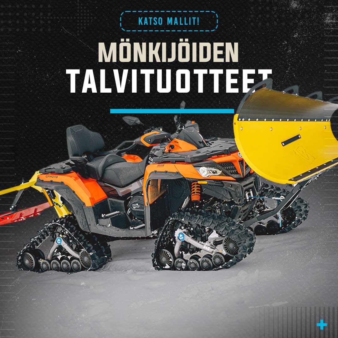 Lumiaurat, telaketjut ja muut talvituotteet mönkijöihin