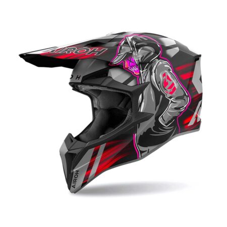 Airoh WRAAAP CYBER kypärä, musta / puna