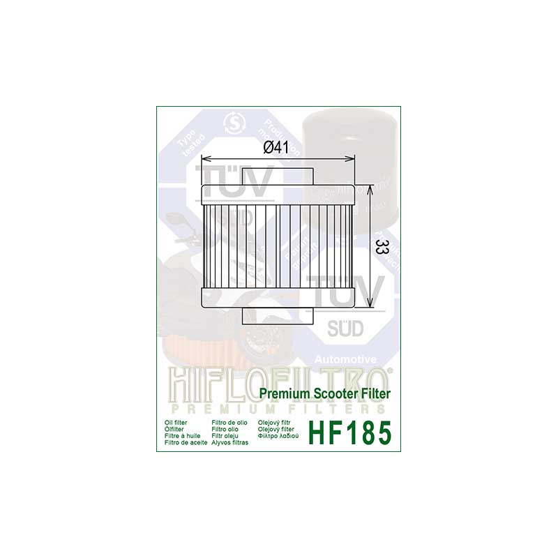 Hiflo HF185 öljynsuodatin (Premium Scooter) - Image 2