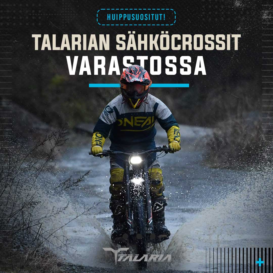 Talaria sähköcrossit varastossa