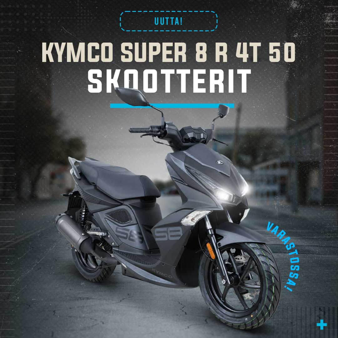 Kymco skootterit varastossa