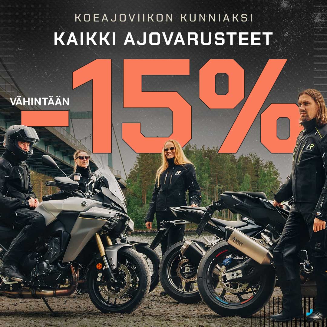 Ajovarusteet -15%