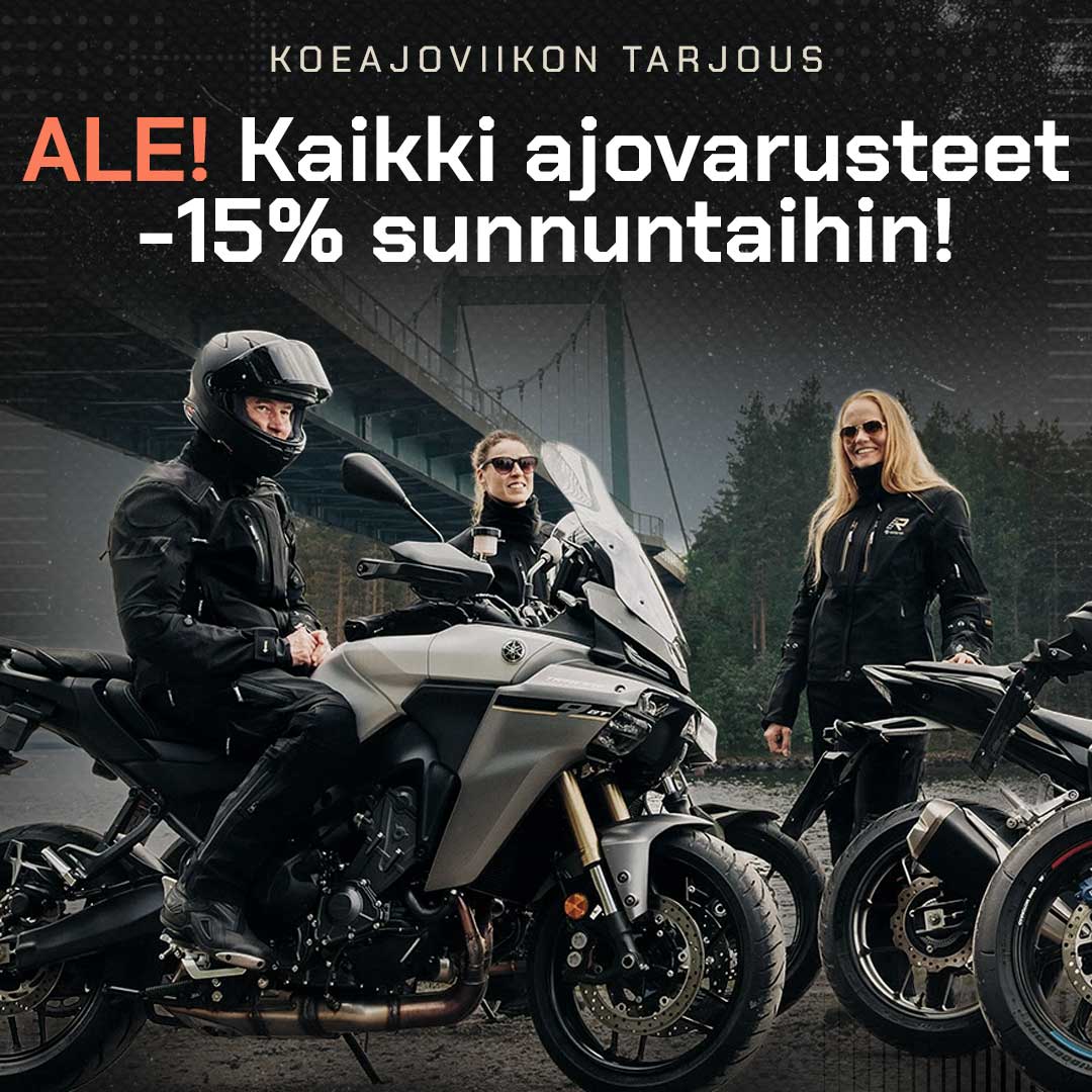 Ajovarusteet -15%