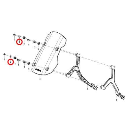 9AYV-805105-6700-21 - CFMOTO tuulilasin holkki