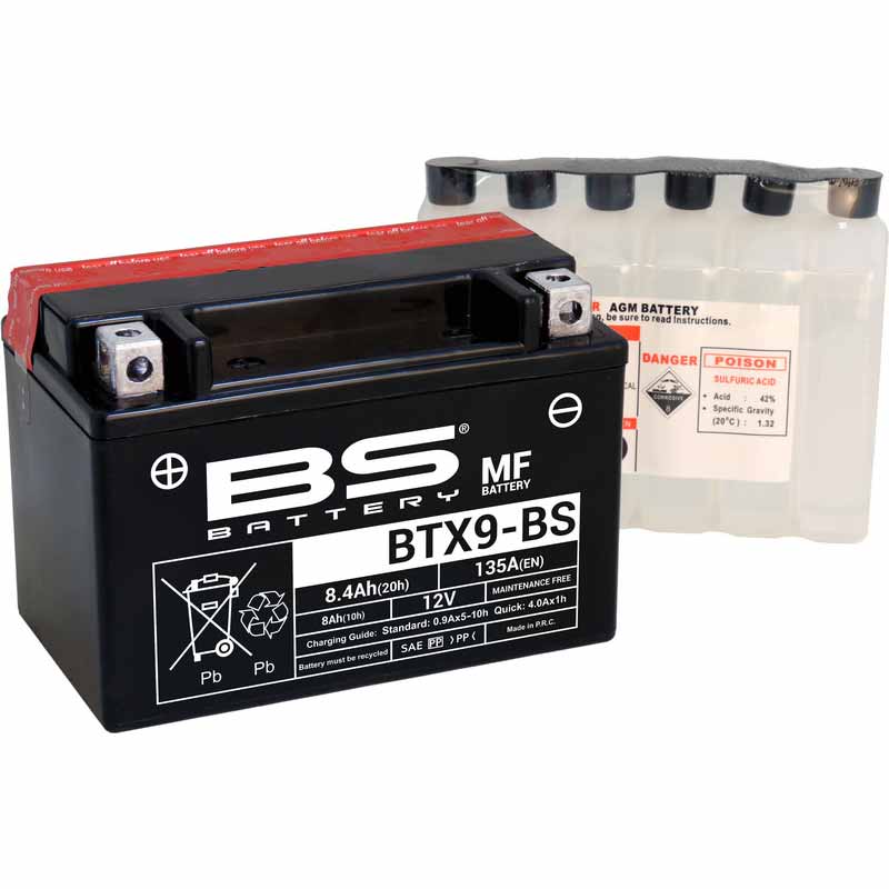 BS Battery BTX9-BS 12V 8Ah huoltovapaa akku
