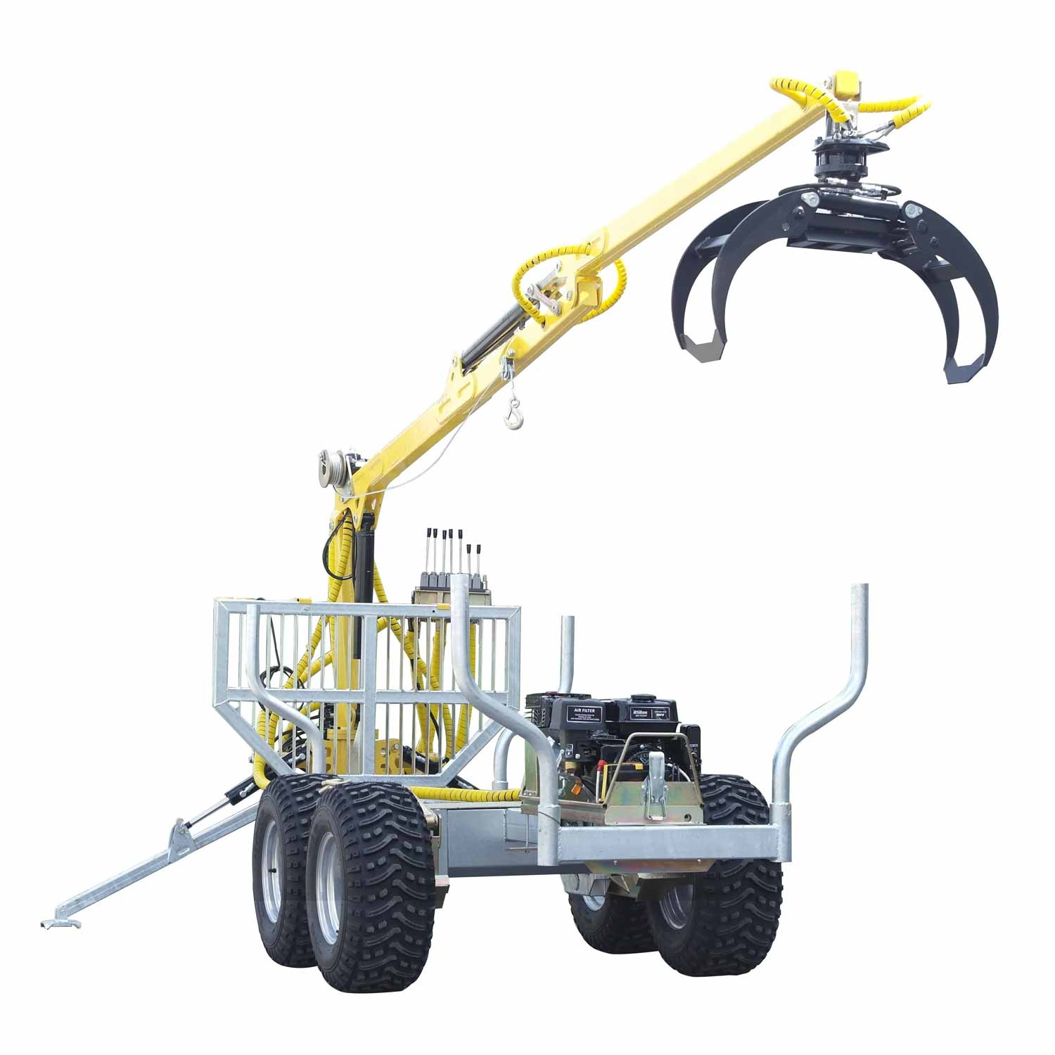 Bronco 450-II ATV metsäkärry hydraulisella nosturilla, pyörävedolla ja vinssillä - Image 3