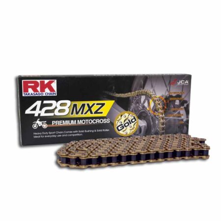 RK GB428MXZ kultainen 428-ketju 132 linkkiä jousilukolla