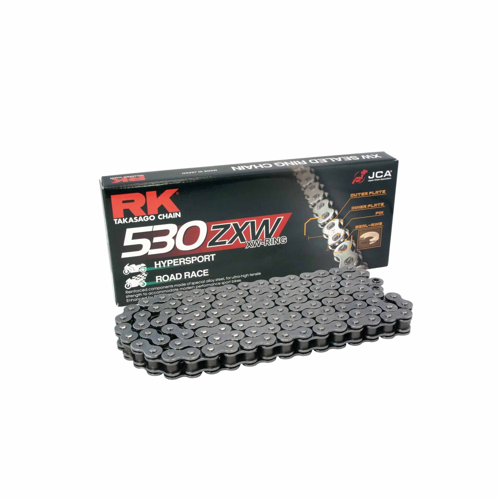 RK 530ZXW XW-rengasketju 530 superbike-käyttöön niittilukolla