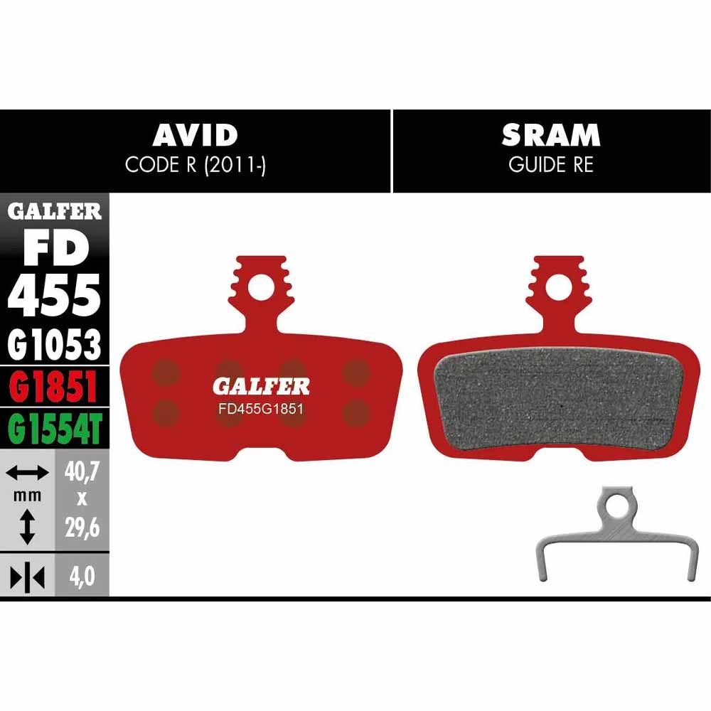 Galfer FD455G1851 Advanced jarrupalat Avid Code R / SRAM Guide RE - Image 2