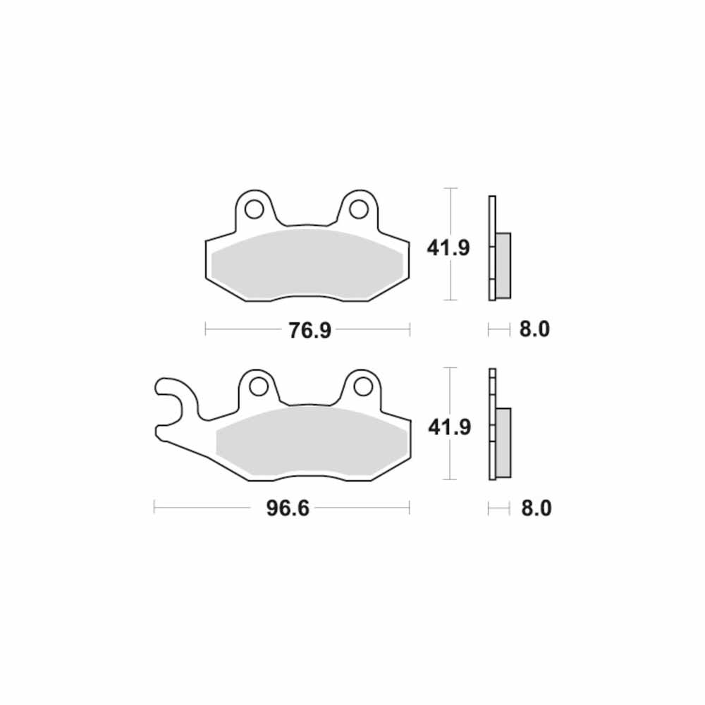 SBS 611HF Ceramic etujarrupalat (Kawasaki / Suzuki / Yamaha) - Image 2