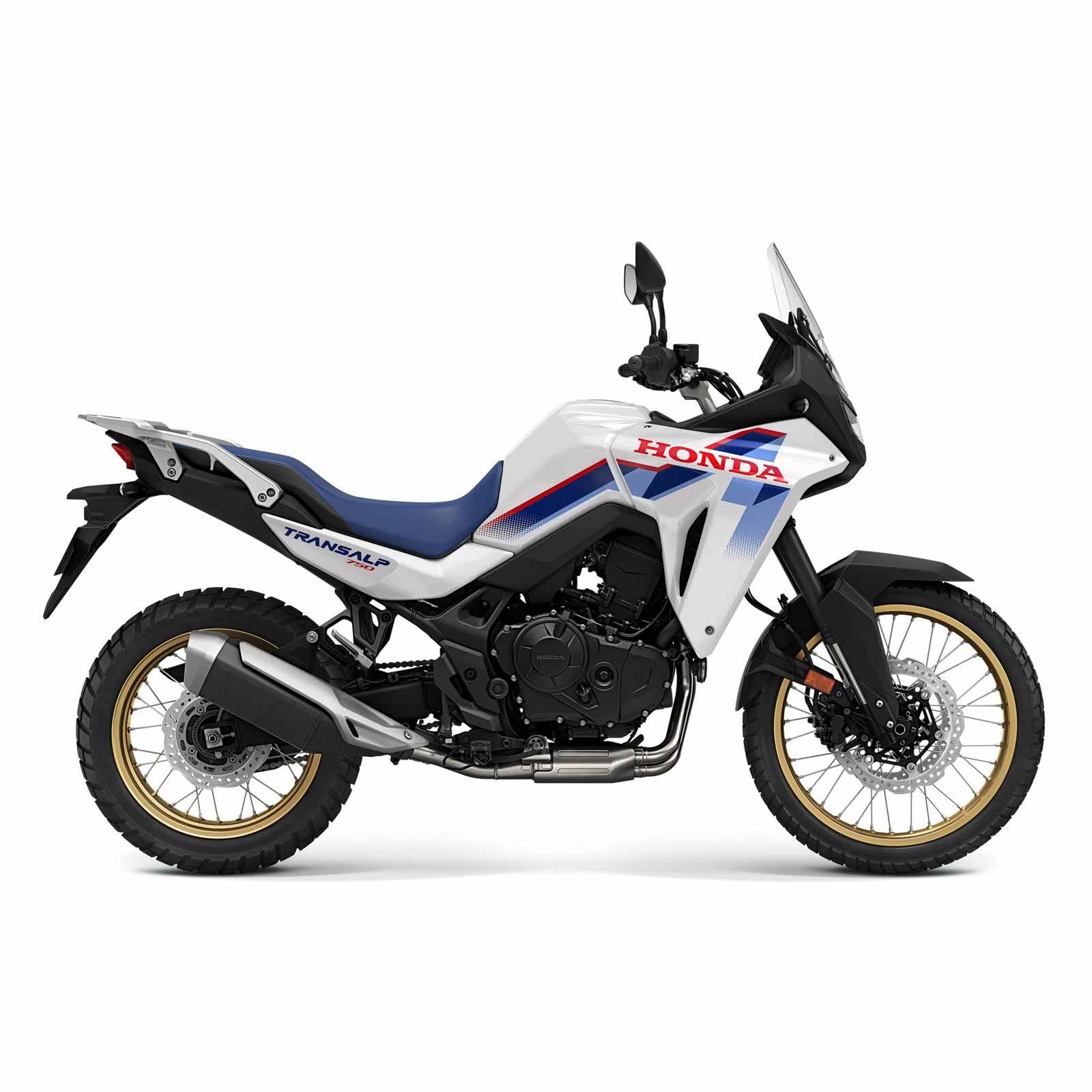 Honda XL750 Transalp adventure-moottoripyörä – 755 cc, 67,5 kW, valkoinen