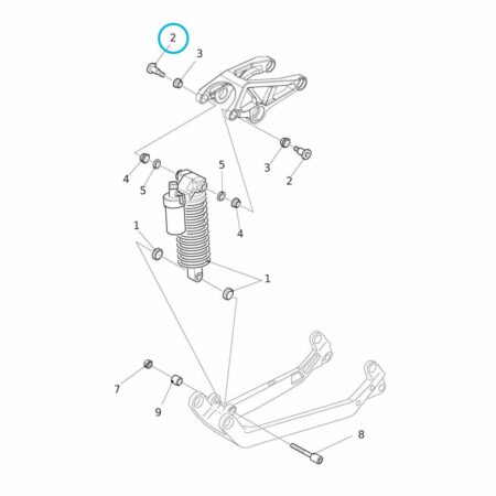 B+FER97-MB01A00145 - Fantic linkun pultti M10x1 Alu Integra