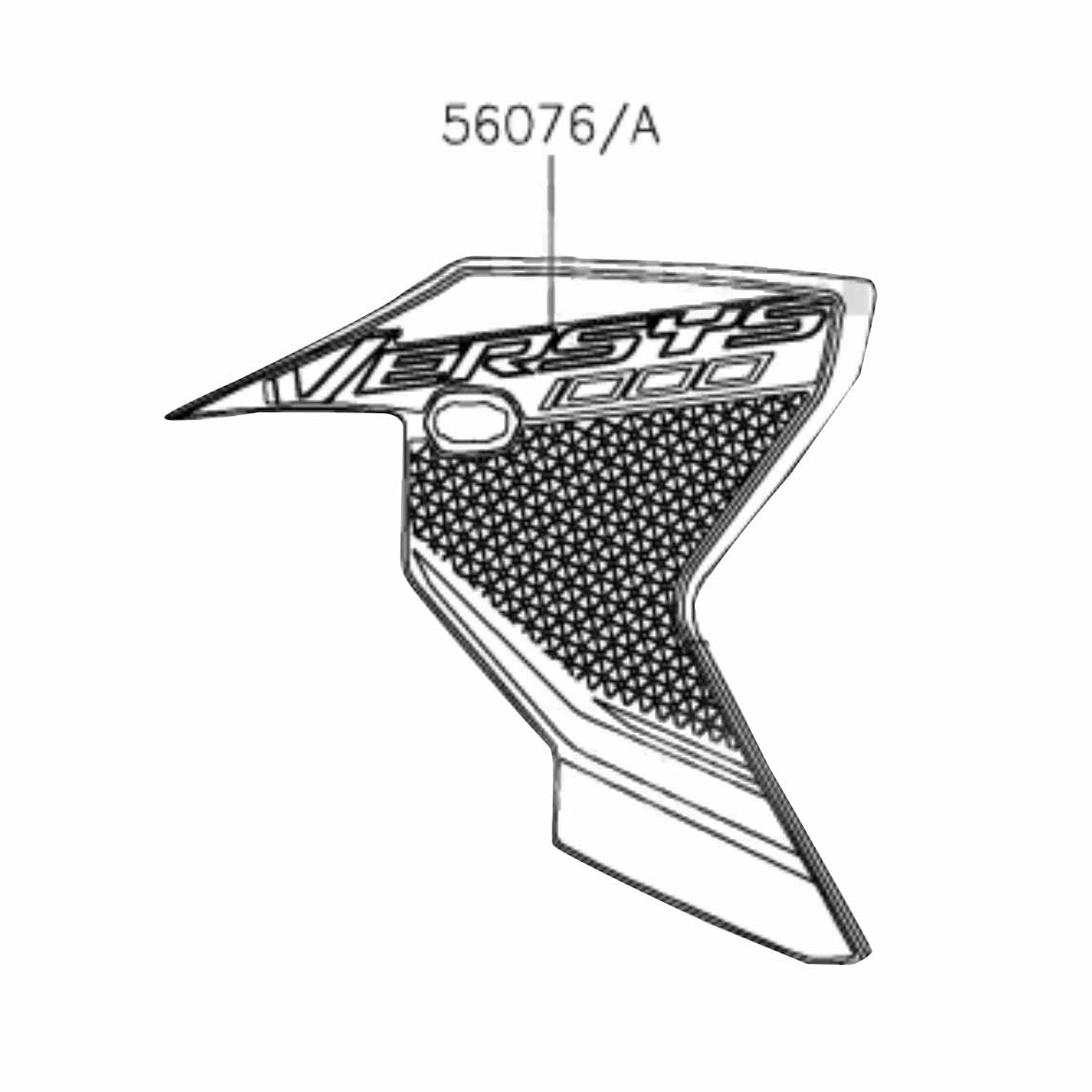 56076-7706 - Kawasaki oikean yläkatteen tarra (Versys 1000 S / SE)